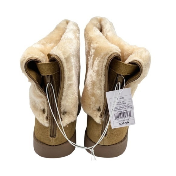 Universal Thread Bela Chestnut Faux Fur Boots NIB - Picture 3 of 12